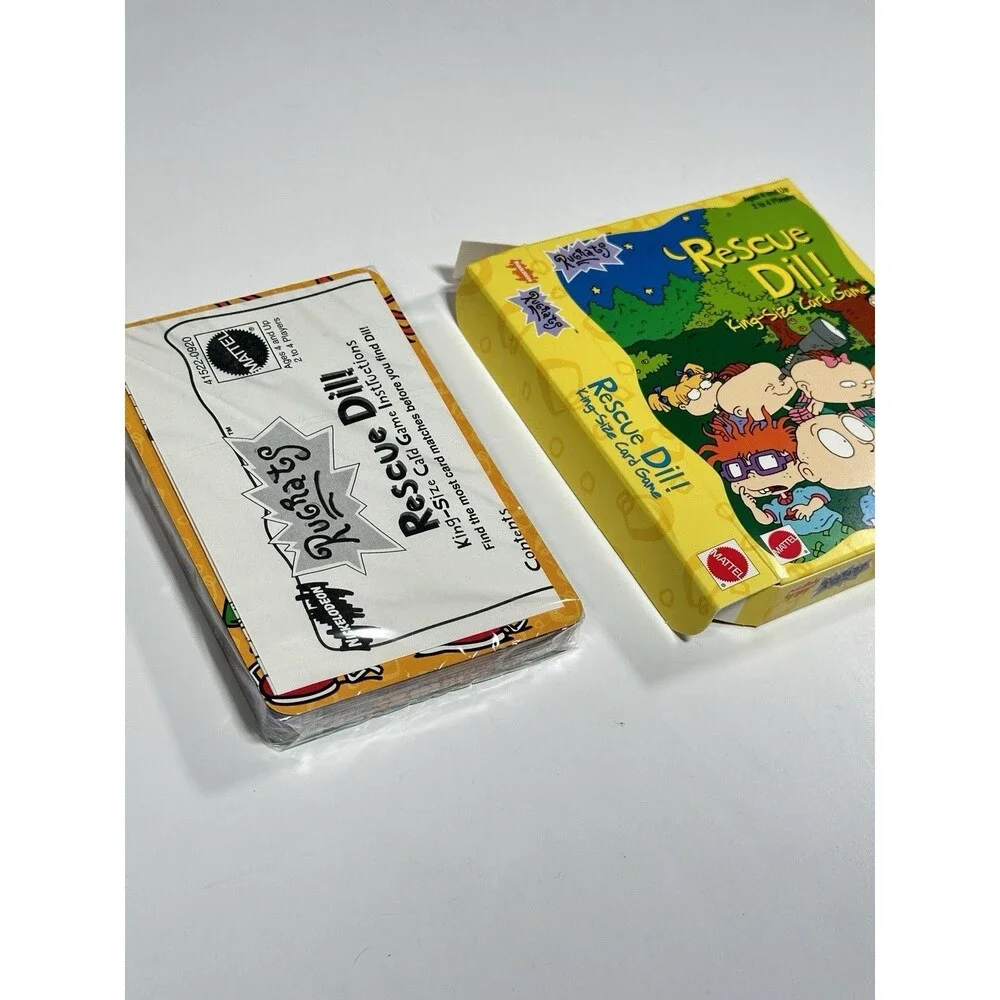 Nickelodeon's Rugrats Rescue Dill King-Size Card Game Mattel 1998 VTG Brand New